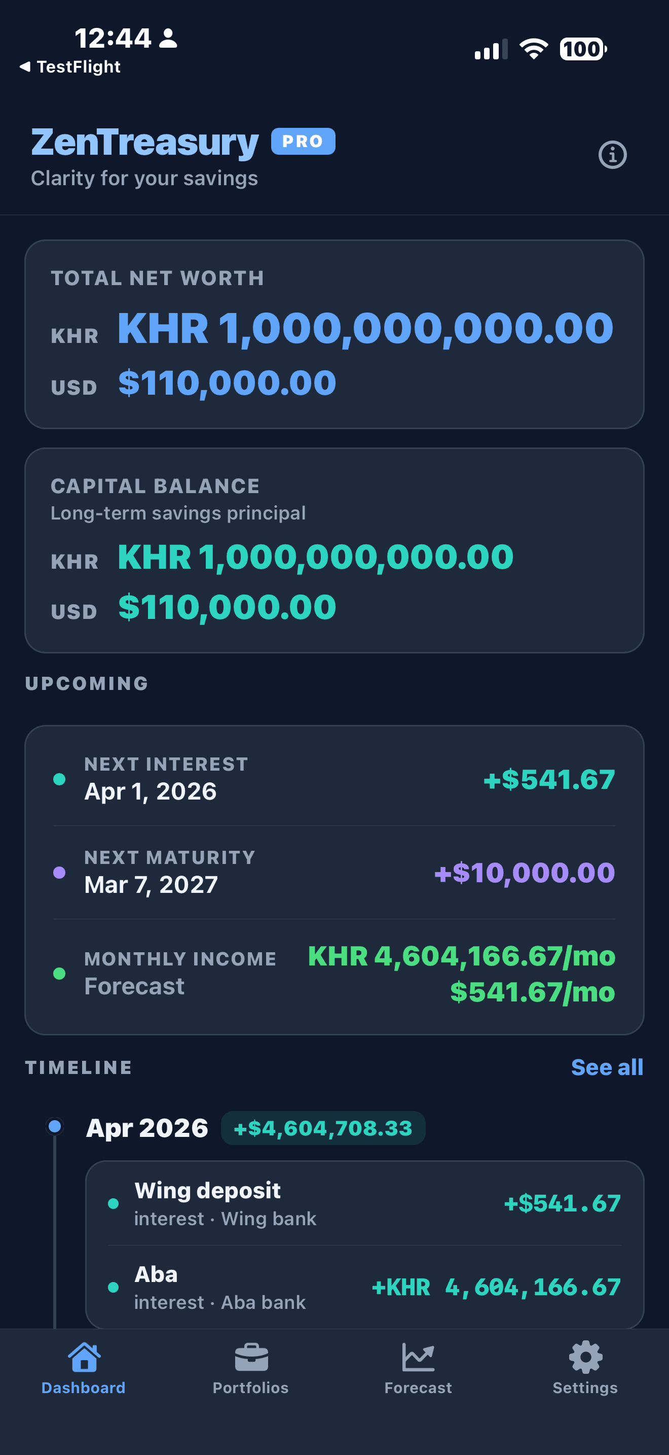 ZenTreasury screenshot 1